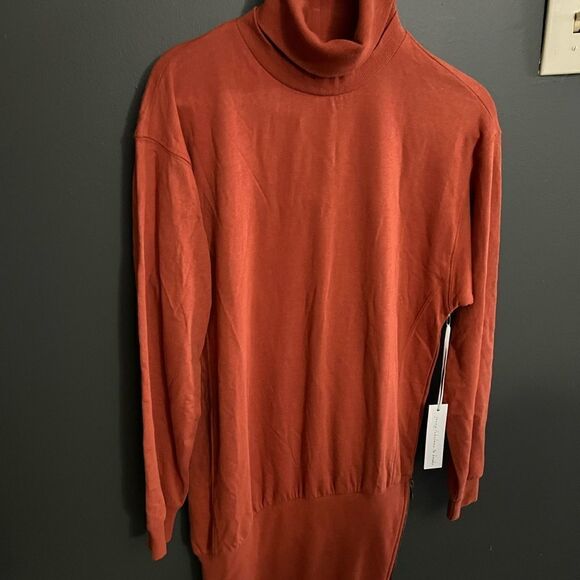YOUNG FABULOUS AND BROKE Turtleneck Asymmetrical Sweater Side Zipper NWT Size S - Picture 5 of 14